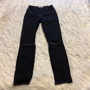 Reformation Black Straight Leg Jeans